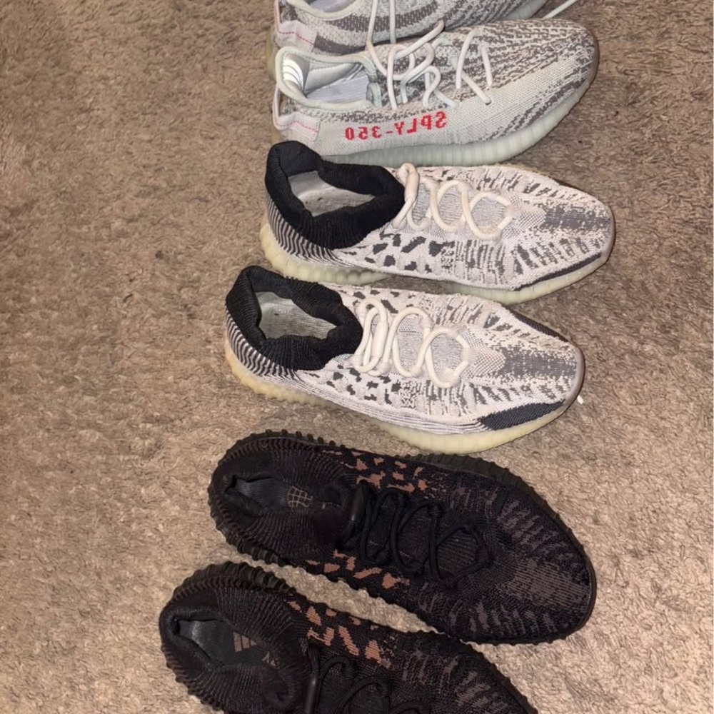 Yeezy Sneakers in Gray, Cream, and Black